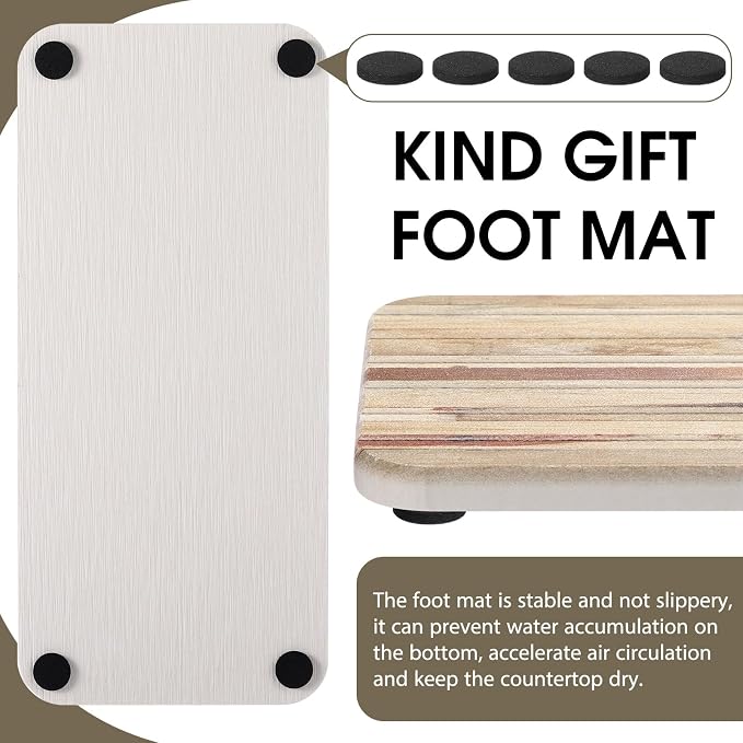 2Pcs 8.6x4'' Water Absorbent Diatomite Coasters Diatomaceous Earth Drying Mat - Image 3