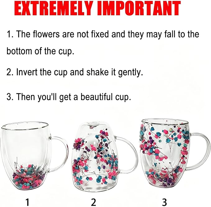 NBHUZEHUA Double Walled Coffee Mugs Glass Cups Wedding Anniversary Registry - Image 3