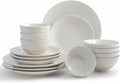 Sango Siterra 16-Piece Rustic White Stoneware Dinnerware Set – Service by Sango