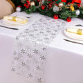 Snowkingdom Christmas Snowflake Silver Table Runner 11 Inch x 49 Feet Sparkly by Snowkingdom