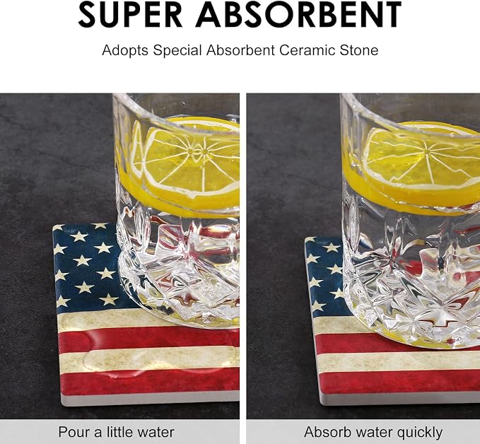wonlex Ceramic Coasters Absorbent - Image 2