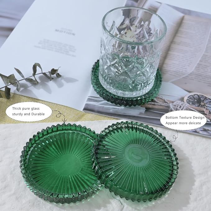 Glass Coaster 6 Pack Round Cup Coasters - Image 4
