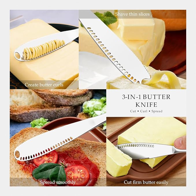 Butter Spreader Knife 2 Pcs Stainless Steel Butter Knife - Image 3