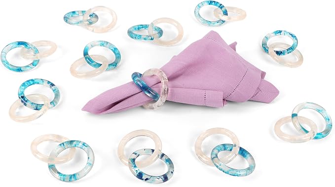 Epoxy Resin Napkin Rings, handcrafted resin, scratch-resistant, smooth edges - Image 4