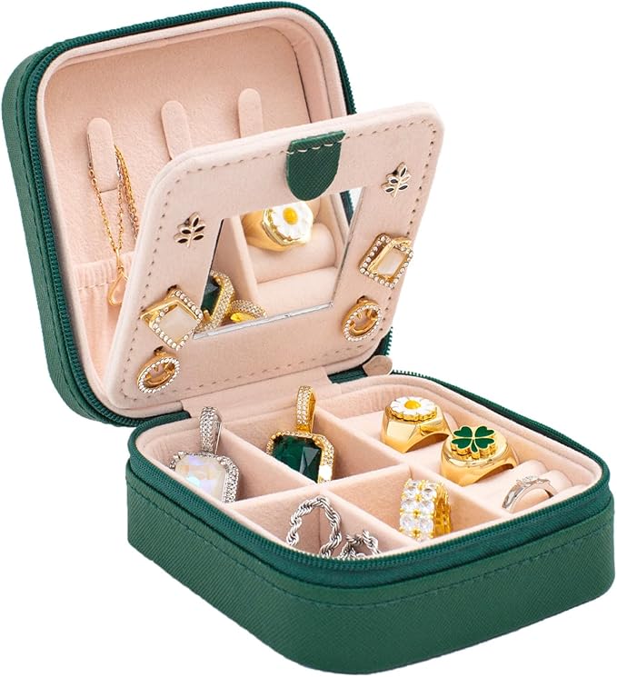 KElofoN Travel jewelry case Travel jewelry box Travel Jewelry Organizer Small by KElofoN