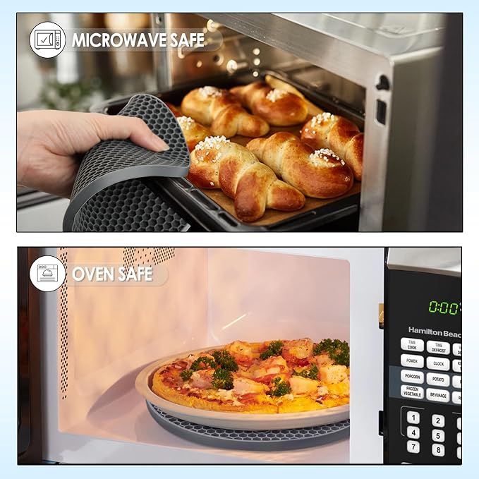 Silicone Trivets for Hot Pots and Pans, 0.31" Thick Trivet Mat for Hot Dishes - Image 5