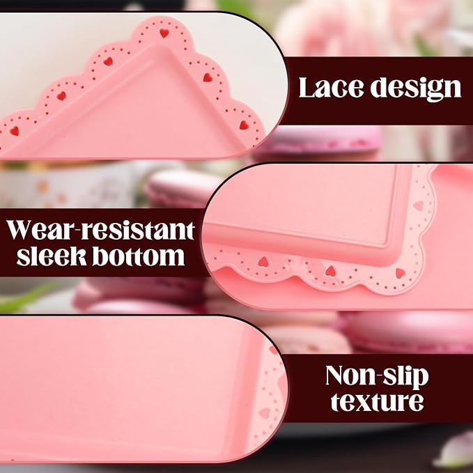 Food Tray, 12 Pack Serving Tray Serving Platter Fruit Dessert Plates, Plastic - Image 3