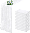 12 Pack White Cheesecloth Table Runner 17x108 Inch Semi Sheer Boho Gauze Cheese by Unknown