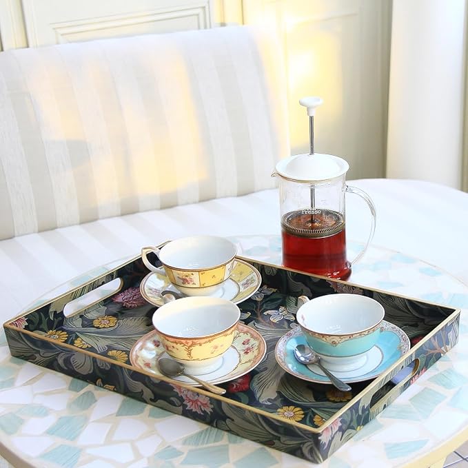 2 Pcs Serving Trays with Handles, Plastic Tray - Image 6