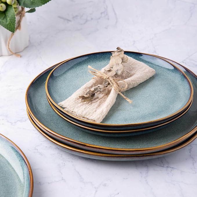 AmorArc Ceramic Dinner Plates Set of 6, 10.5 Inch Stoneware Plates Set | - Image 3