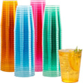 DaYammi 100 Pack Colorful Plastic Cups 10 Oz Disposable Cups Neon Glowing by DaYammiwillaccompanyyou