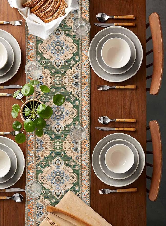 Boho Table Runners 72 Inches Long, Vintage Western Kitchen Dining Tables - Image 5