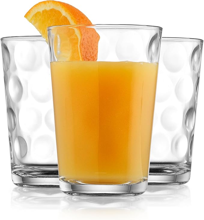 Home Essentials Drinking Glasses Set of 10 Juice Glass Cups, 7 oz Glassware by Glavers