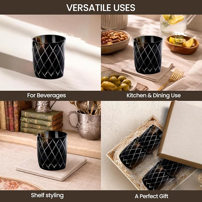Handicrafts Home Viking Horn Shot Glasses Set of 12, Rustic Viking Drinkware - Image 4