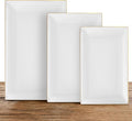 Kassel Ceramic Serving Platter Set | 16”/14”/12” Rectangular Serving Trays by Kassel