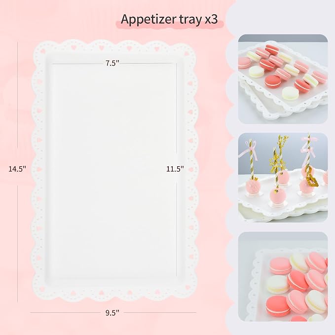 Pack of 11 NWK Cake Stand Set of Cupcake Stand, Tray & Table Cloth | Includes 3 - Image 4