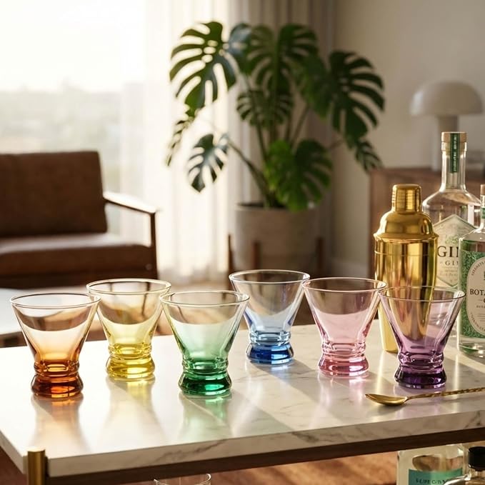 ColoVie Martini Glasses Set of 6 - Image 4