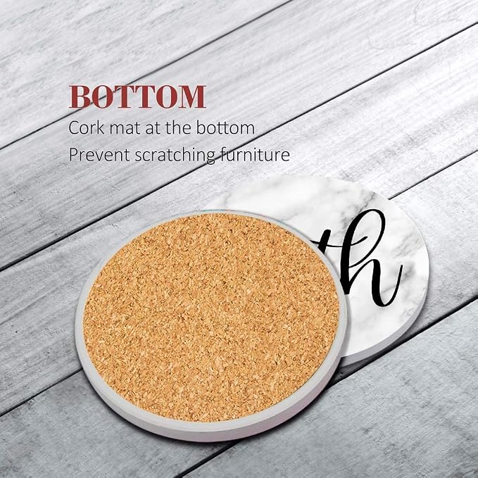 Coasters for Drinks, Ceramic Stone - Image 2