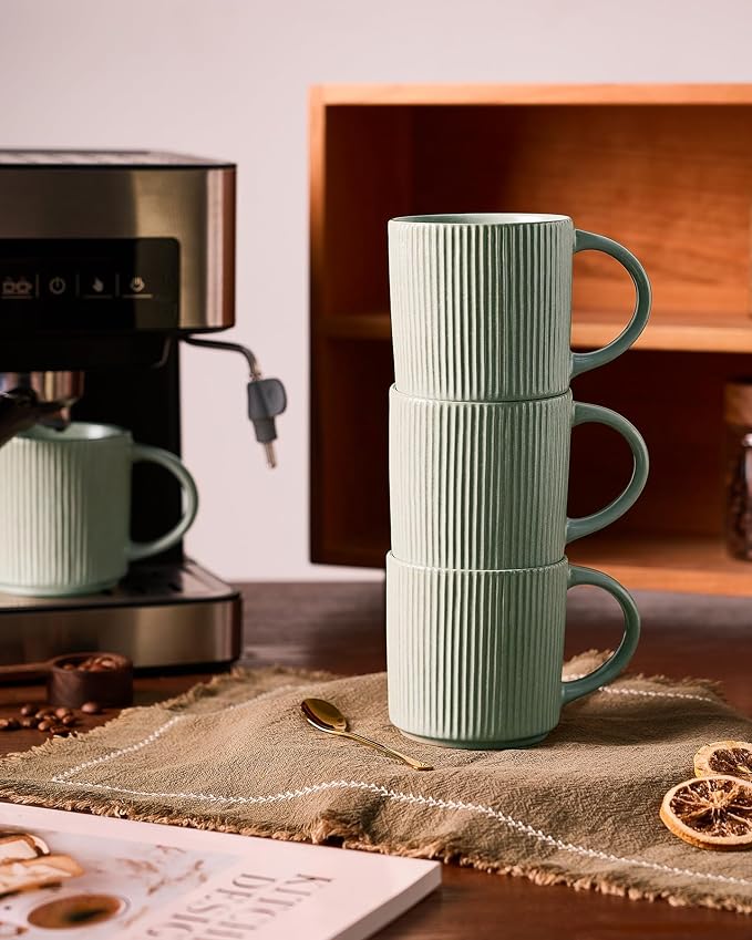 famiware Coffee Mug Set for 8, Star 12 oz Catering Mugs Cup Set - Image 6