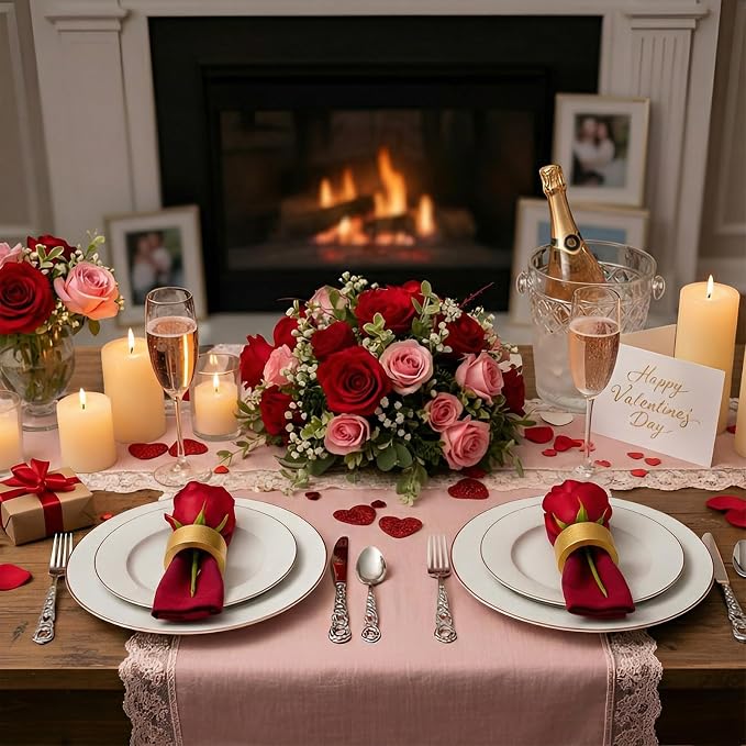 LemonRoad 24 Set Gold Napkin Rings Boho Wedding Wooden Napkin Holders Round - Image 5