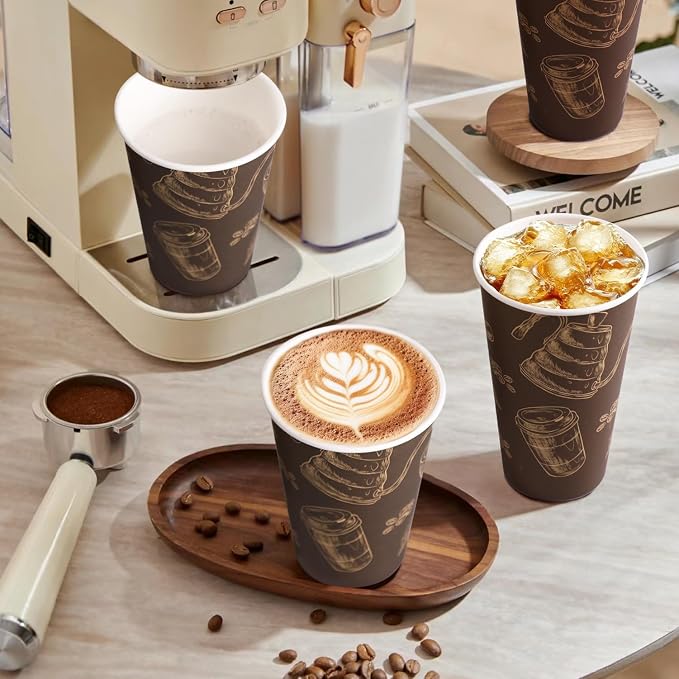 12 oz 180 Pack Coffee Cups Disposable Thickened Paper Coffee Cups | Disposable - Image 6