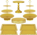Fivenl 8 Pcs Cake Stand Gold Metal Dessert Table Display Set, 3-Tier Cupcake by Fivenl