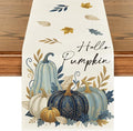 Artoid Mode 210 GSM Fall Table Runner 13x72 Inch Home Party Decor | Blue by ArtoidMode