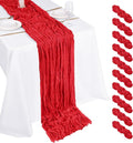 10 Pack Red Cheesecloth Table Runner 17x108 Inch Boho Gauze Cheese Cloth Table by Unknown
