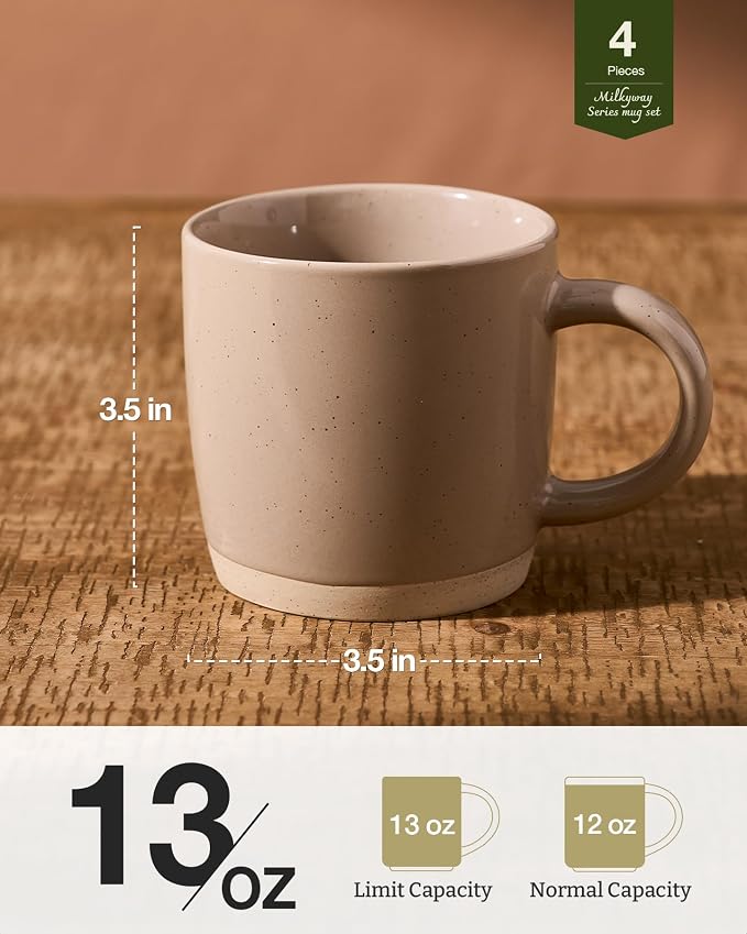 famiware Coffee Mugs for 4, 13 oz Mug Set, Dringking Cup - Image 3
