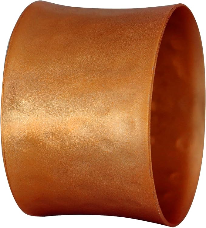 ITOS365 Handmade Round Hammered Napkin Rings Holder - Image 2
