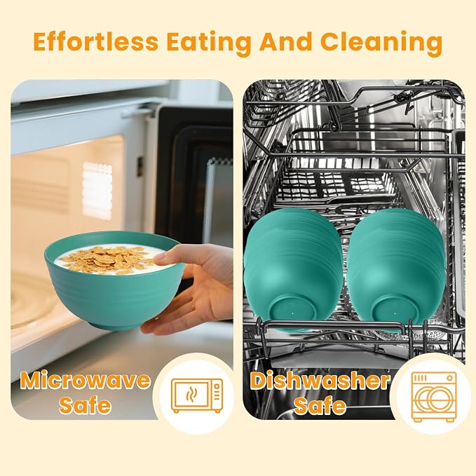 Wheat Straw Bowls, Cereal Bowls, Plastic Bowl Alternative, Unbreakable - Image 6