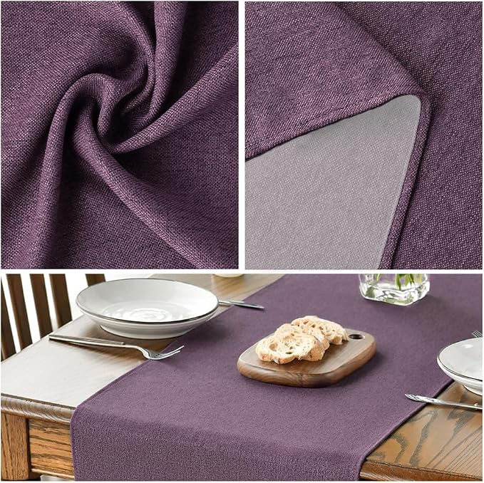 Artoid Mode Purple Table Runner, Seasonal Summer Washable Kitchen Dining Table - Image 4