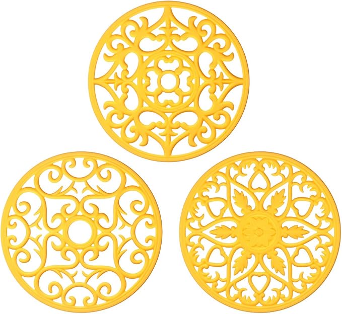 ME.FAN Trivets for Dishes/Pots/Pans, Flexible/Durable/Non Slip Hot Pads to by MEFAN