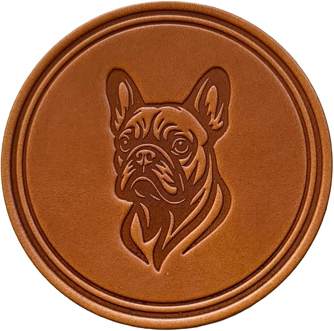 Dog Breed Leather Coasters – Premium Full Grain Table Protectors - Image 2