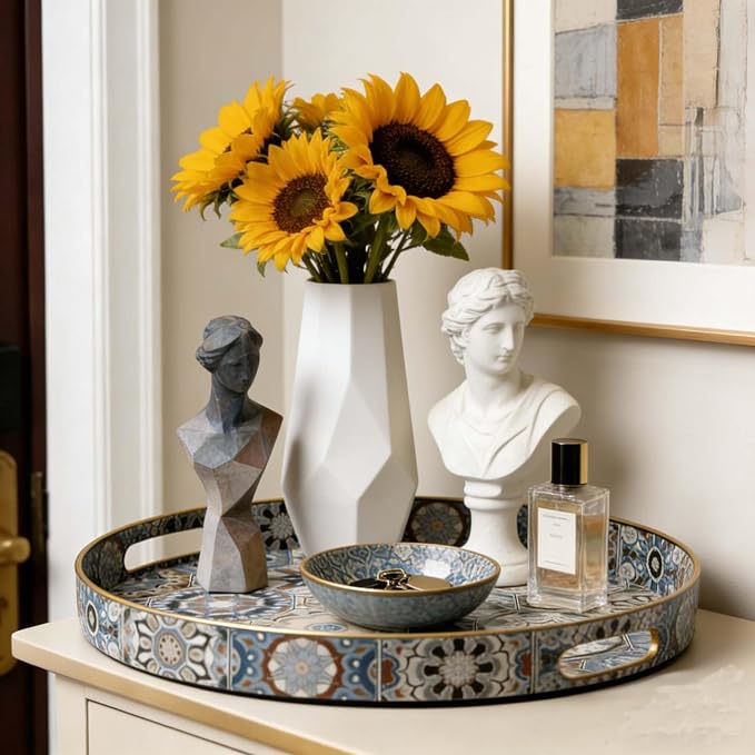 Round Serving Tray with Handles - Image 5