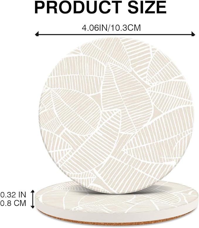 Ceramic Absorbent Table Coasters Set of 2 - Image 3