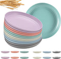 HEYCOME 12 Pcs Unbreakable Deep Dessert Plates Set, 8 inch Reusable Plastic by StayHealthyStayHappy