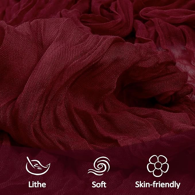 6 Pack Burgundy Cheesecloth Table Runner 10Ft Gauze Red Cheese Cloth Runner - Image 5