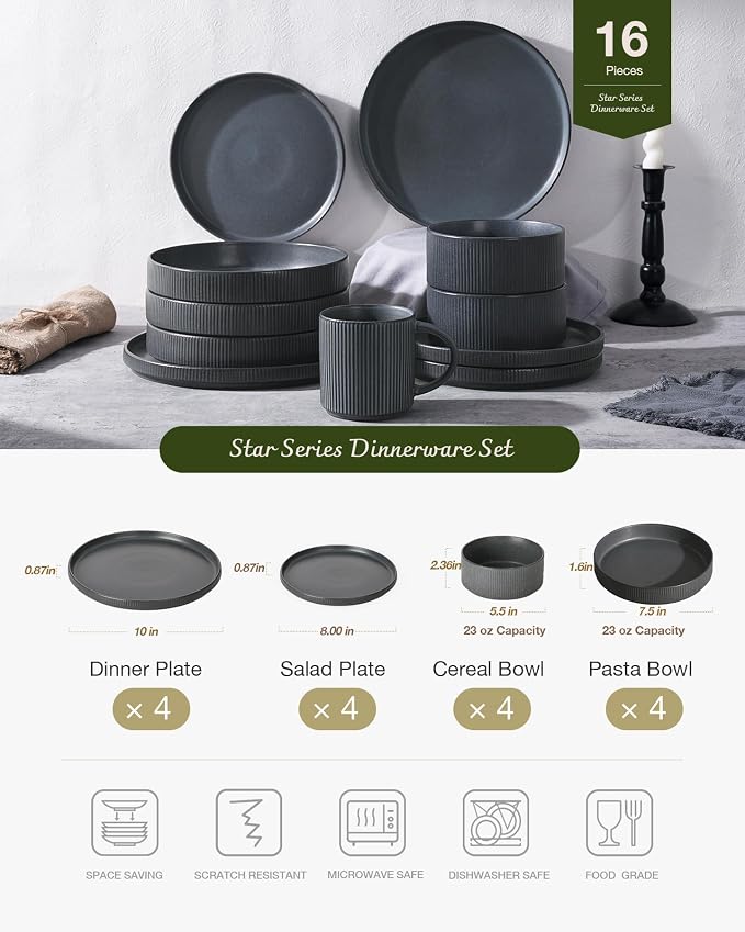 Famiware Star Stoneware Dinnerware Sets - Image 3