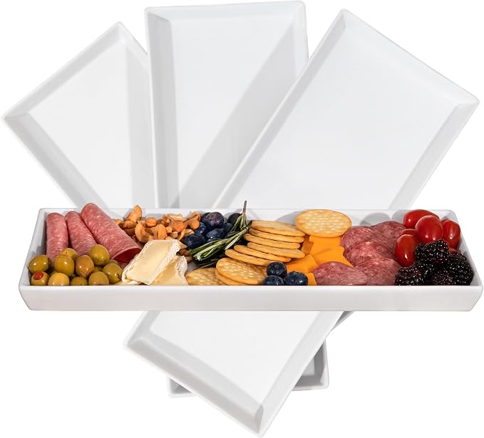 Home Beets White Ceramic Serving Platters Serving Dishes by HomeBeets