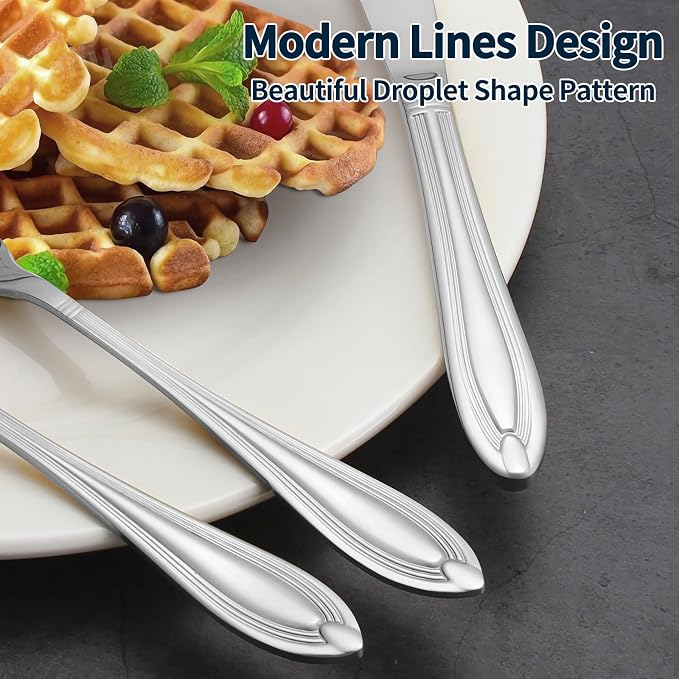 Silverware Set for 8, 40-Piece Flatware Set Include Spoons And Forks Set - Image 4