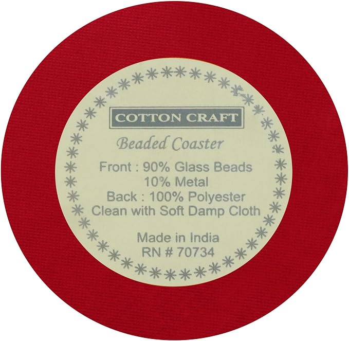 COTTON CRAFT Glitz Handmade Beaded Coaster - Image 7