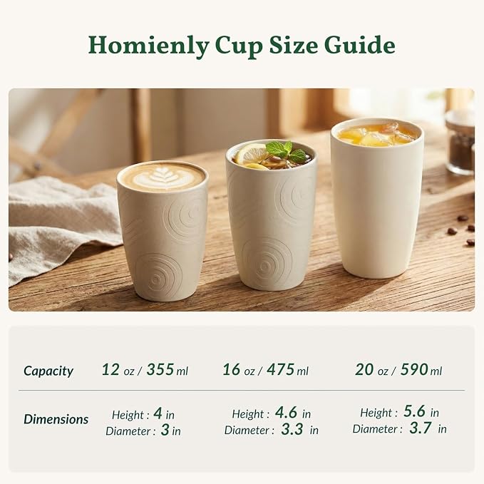 Homienly Wheat Straw Cups - Image 9