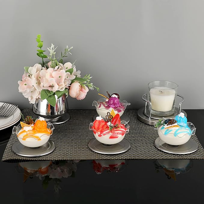 JUXYES Set of 6 Stainless Steel Metal Round Coaster - Image 8