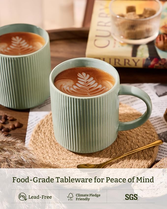 famiware Coffee Mug Set for 4, Star 16 oz Catering Mugs Cup Set - Image 2