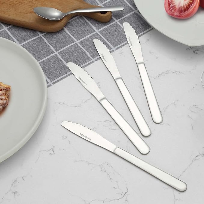 24 Pieces Dinner Knives Set, 8.1" Inches Table Knives Set, Durable Butter Knife - Image 6