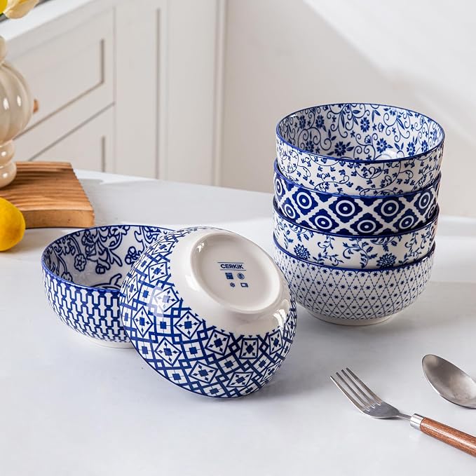 Ceramic Soup Bowls Set - 23 Oz Deep Cereal Bowl - Image 5