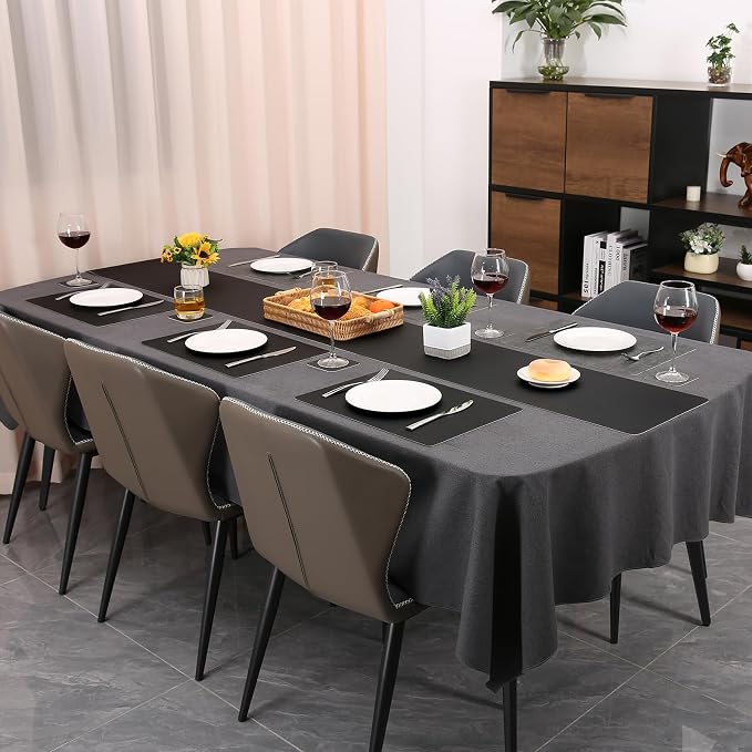 Table Runners 55 Inch Long, Dual-Sided Faux Leather Table Runner | Waterproof - Image 6