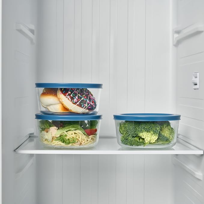12-Piece Glass Food Storage Containers Set | 4-Cup, Leakproof | Microwave - Image 2