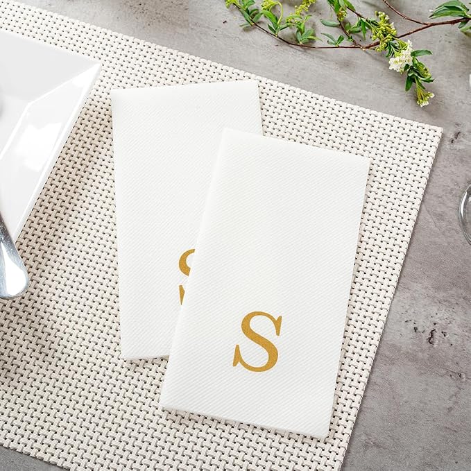 Luxenap 15.8 X 7.9 Inch Linen-Feel Guest Towels, 2000 Lettered Hand Towels - Image 6